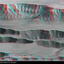 Coprates Chasma and Catena on Mars (3D)