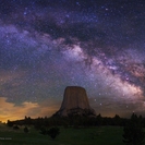 Devils Tower vor der Milchstraße