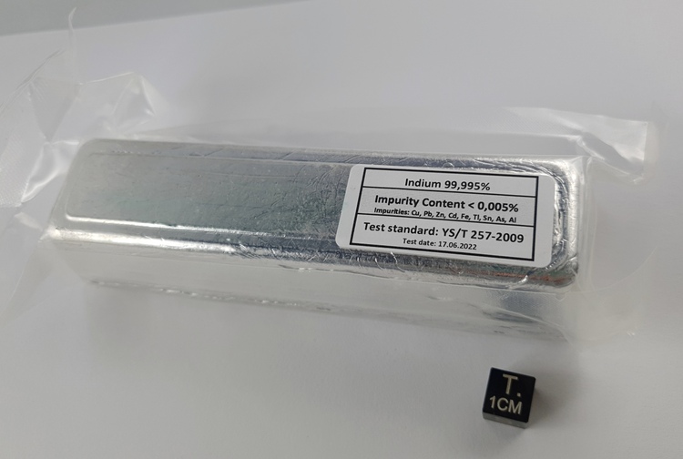 Indium-Barren - mehr als 1 kg Gewicht